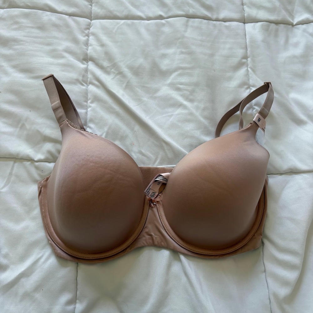 Victoria's Secret Body By Victoria Lined Demi Bra Tan Nude‎ Womens 36G Underwire